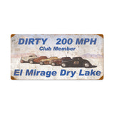 Dirty 200MPH Metal Sign Wall Decor 24 x 12