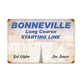 Bonneville Starting Line Metal Sign Wall Decor 24 x 16