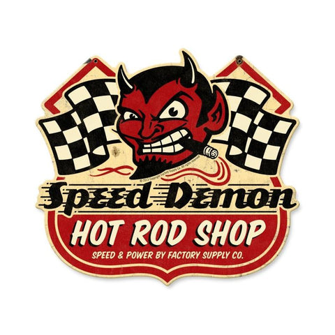 Speed Demon HRShop Metal Sign Wall Decor 15 x 13