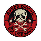 Speed Demon red skull 14  Metal Sign Wall Decor 14 x 14