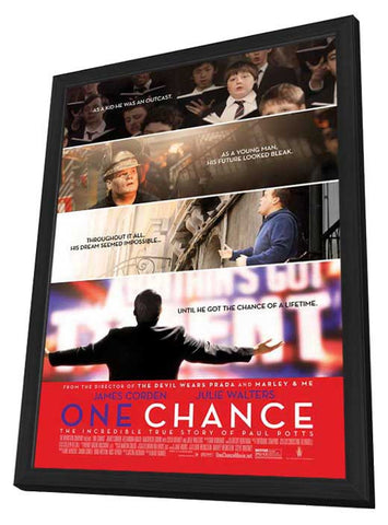 One Chance 11 x 17 Movie Poster - Style A - in Deluxe Aluminum Frame