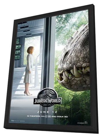 Jurassic World 11 x 17 Movie Poster - Style A - in Deluxe Aluminum Frame