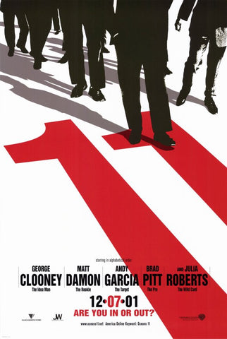 Ocean's Eleven 11 x 17 Movie Poster - Style C