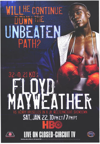 Floyd Mayweather vs Henry Bruseles 11 x 17 Boxing Promo Poster - Style A