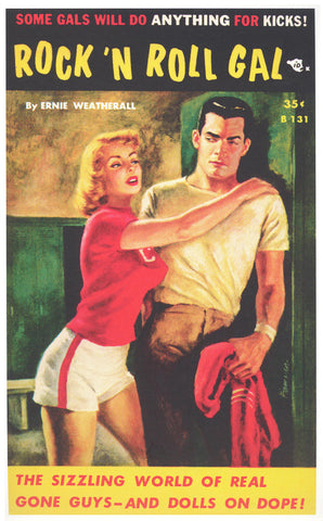 Rock n' Roll Gal 11 x 17 Retro Book Cover Poster
