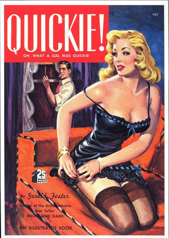 Quickie! 11 x 17 Retro Book Cover Poster