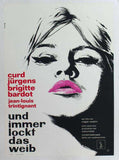 And God Created Woman 11 x 17 Movie Poster - German Style A