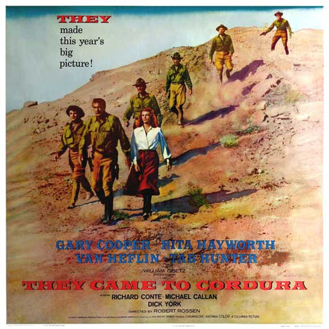 They Came to Cordura 30 x 30 Movie Poster - Style A