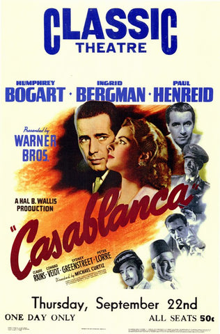 Casablanca 27 x 40 Movie Poster - Style E