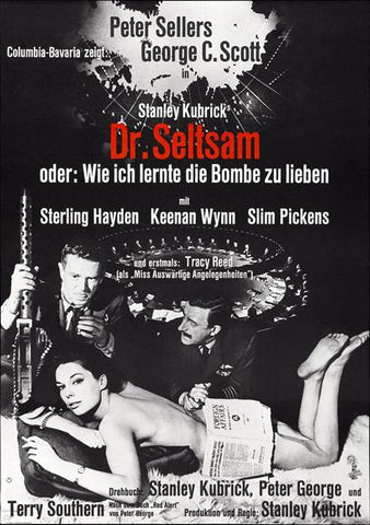 Dr. Strangelove or: How I Learned to Stop Worrying and Love the Bomb 27 x 40 Movie Poster - German Style A