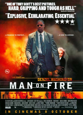 Man on Fire 27 x 40 Movie Poster - UK Style A