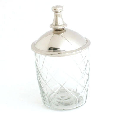 Set Of 3  Small Glass Jar With Lid