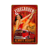 Fire Garden Metal Sign Wall Decor 18 x 12