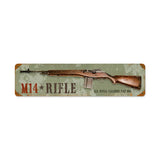 M14 Rifle Metal Sign Wall Decor 5 x 20