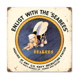 Seabees Metal Sign Wall Decor 12 x 12