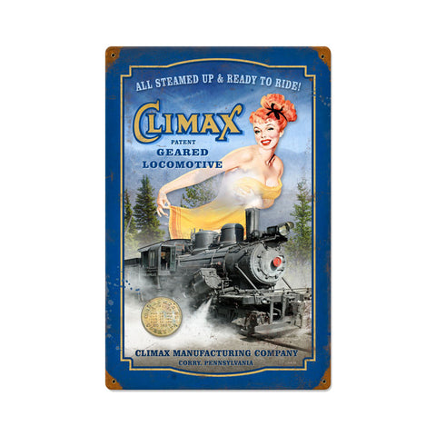 Climax Metal Sign Wall Decor 12 x 18
