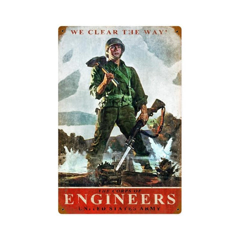 Army Corps Engineers Metal Sign Wall Decor 12 x 18