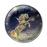 White Horse Metal Sign Wall Decor 14 x 14