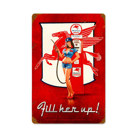 Fill Her Up Metal Sign Wall Decor 12 x 18