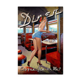 Diner Metal Sign Wall Decor 24 x 36