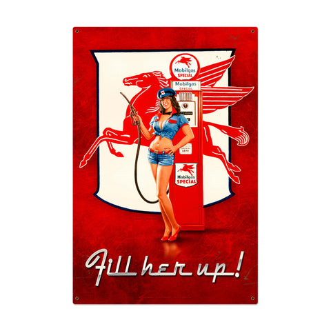Fill Her Up Metal Sign Wall Decor 24 x 36