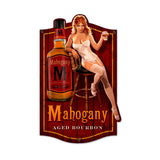 Mahogany Bourbon Metal Sign Wall Decor 12 x 19