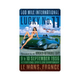 Lucky Number Eleven Metal Sign Wall Decor 12 x 18