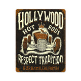 Hollywood Roadster Metal Sign Wall Decor 11 x 14