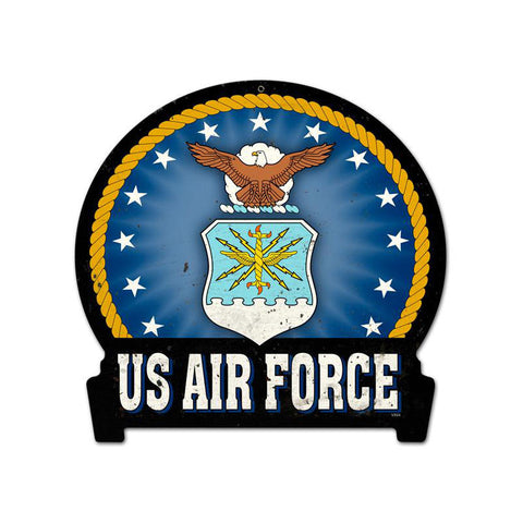 Air Force Metal Sign Wall Decor 16 x 15