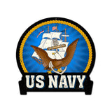 Navy Metal Sign Wall Decor 16 x 15