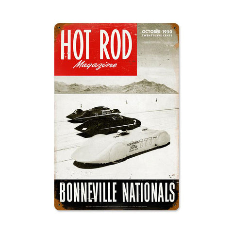 Bonneville Nationals (Oct. 1950) Metal Sign Wall Decor 12 x 18