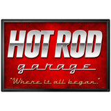 Hot Rod Garage Metal Sign Wall Decor 36 x 24