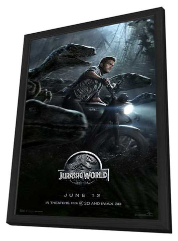 Jurassic World 11 x 17 Movie Poster - Style D - in Deluxe Aluminum Frame
