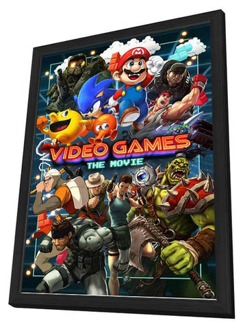 Video Games: The Movie 11 x 17 Movie Poster - Style A - in Deluxe Aluminum Frame
