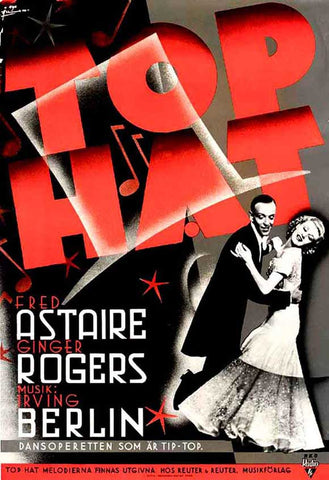 Top Hat 11 x 17 Movie Poster - Swedish Style A