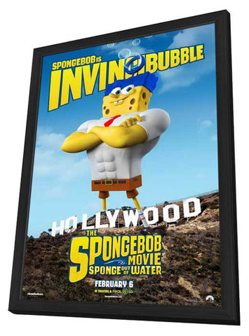 The SpongeBob Movie: Sponge Out of Water 11 x 17 Movie Poster - Style B - in Deluxe Aluminum Frame