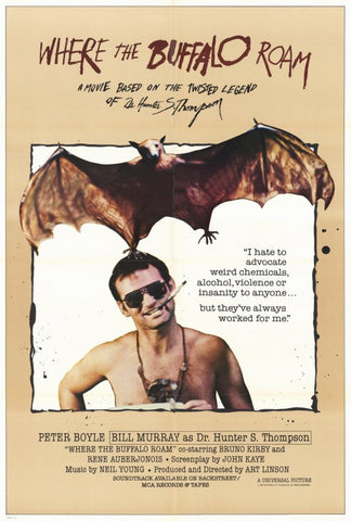 Where the Buffalo Roam 27 x 40 Movie Poster - Style A