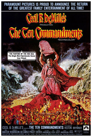 The Ten Commandments 27 x 40 Movie Poster - Style A