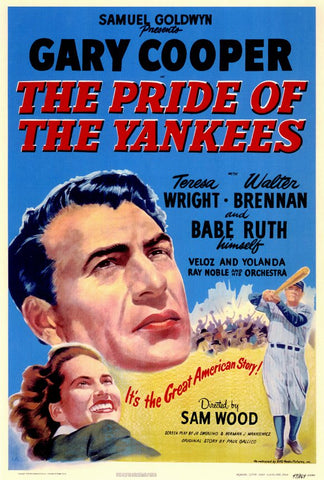 The Pride of the Yankees 27 x 40 Movie Poster - Style A