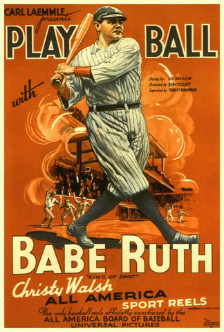 Play Ball With Babe Ruth 27 x 40 Movie Poster - Style A