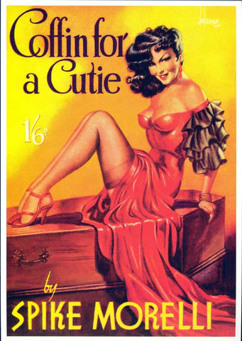 Coffin for a Cutie 11 x 17 Retro Book Cover Poster