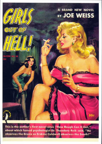 Girls Out of Hell 11 x 17 Retro Book Cover Poster