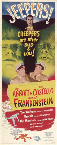 Bud Abbott Lou Costello Meet Frankenstein 14 x 36 Movie Poster - Insert Style A