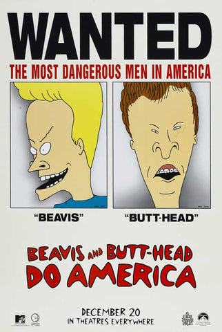 Beavis and Butthead Do America 27 x 40 Movie Poster - Style B