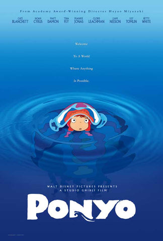 Ponyo on the Cliff by the Sea 27 x 40 Movie Poster - Style A