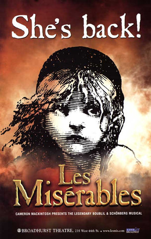 Les Miserables (Broadway) 27 x 40 Poster - Style A