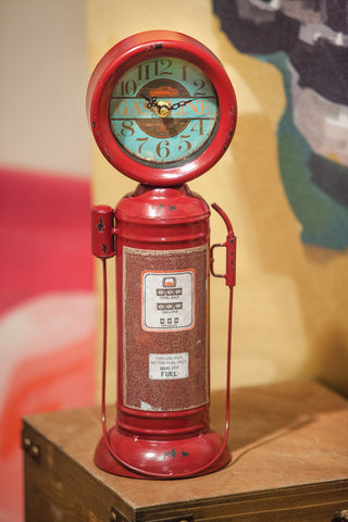 Retro Gas Pump Table Clock