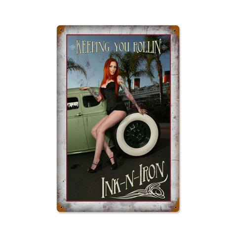 Keeping You Rolling Metal Sign Wall Decor 12 x 18