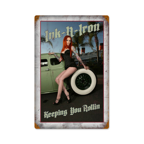 Ink and Iron Keeping Rolling Metal Sign Wall Decor 12 x 18