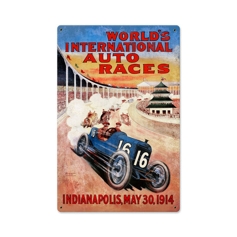 Worlds Races Metal Sign Wall Decor 12 x 18
